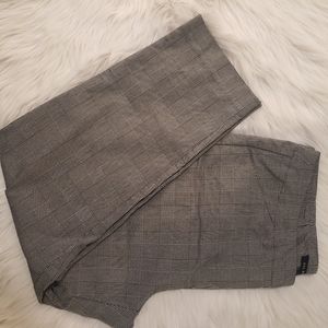 Black/White Plaid Pattern Pants/Trousers